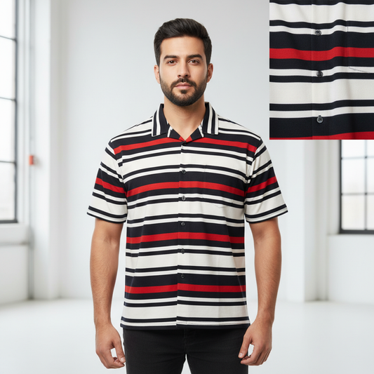 Striped Button-Down Shirt