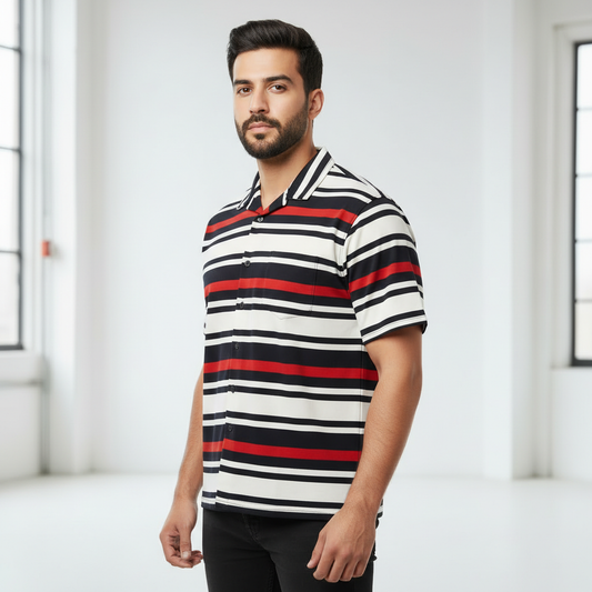 Striped Button-Down Shirt